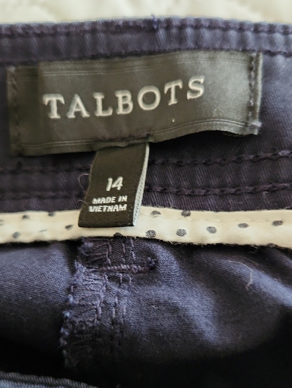 Talbots Navy Straight-Leg Cargo Pants NWT - Picture 5 of 7